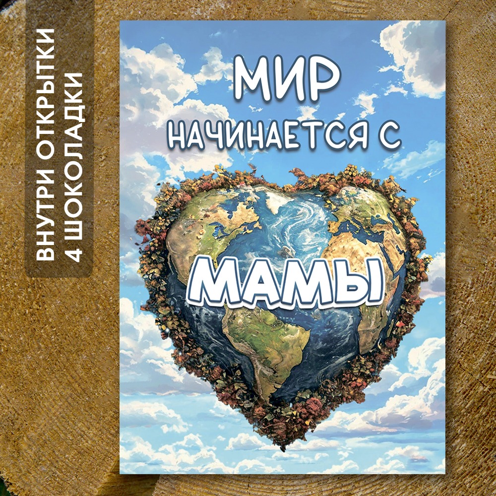 Шоко-открытка "Мир начинается с мамы"