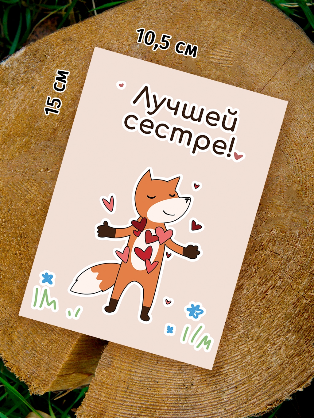 Шоко-открытка "Лучшей сестре" 