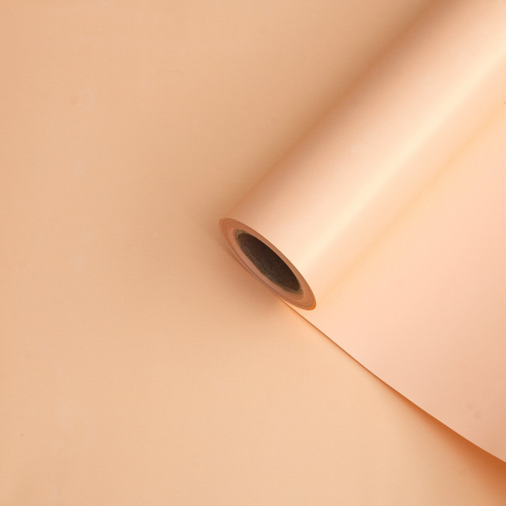 Пленка двухсторонняя «Бархат», абрикосовый, 0,5 х 10 м