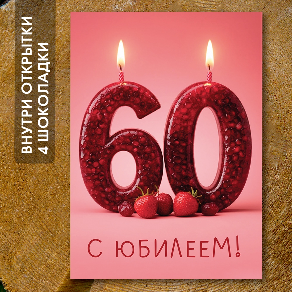 Шоко-открытка "60 лет"