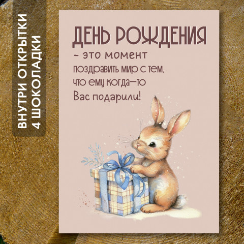Шоко-открытка "День рождения"